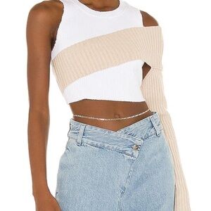 Danielle Guizio One arm shrug cream